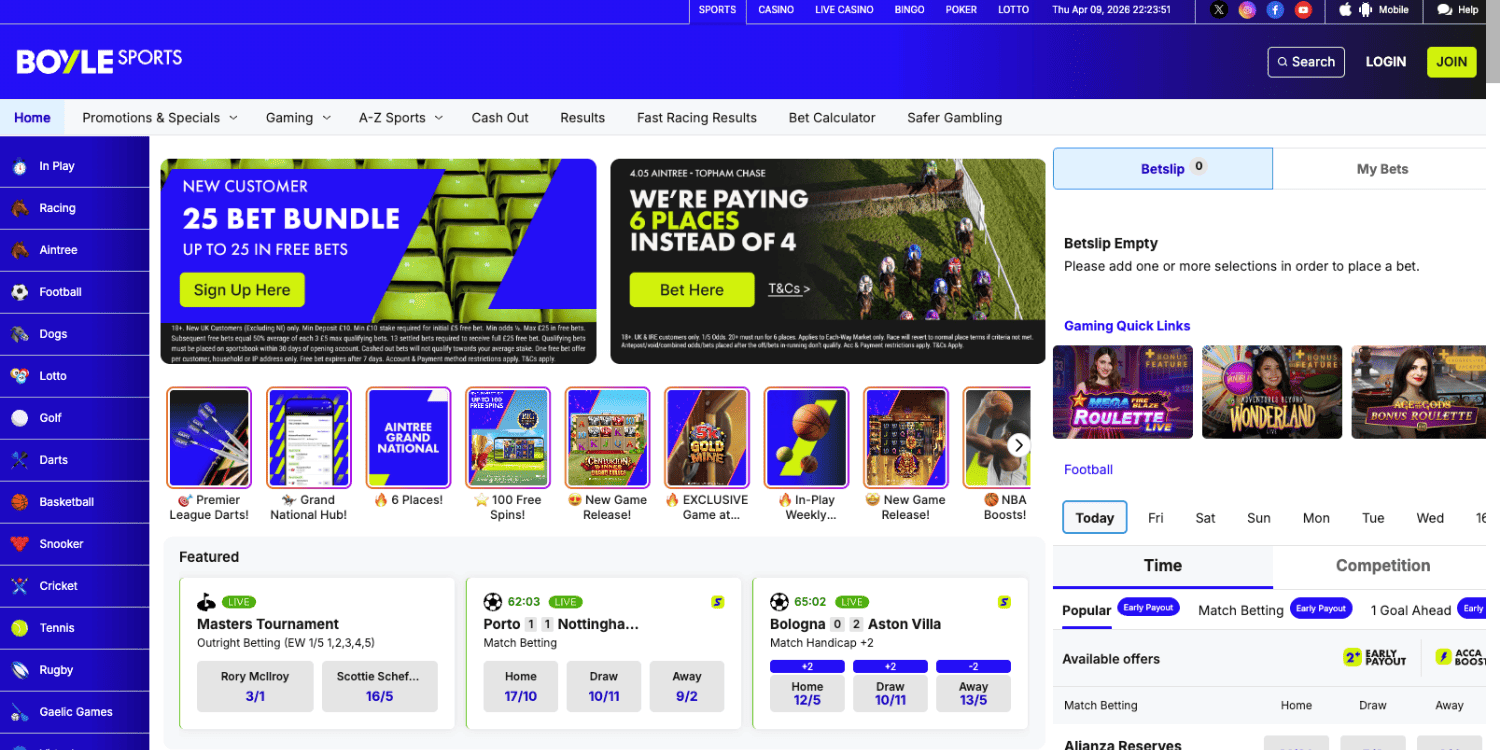 BoyleSports non GamStop bookmaker dual licence and mobile app